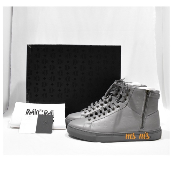 MCM Other - NIB MCM Leather High Top Sneakers sz EU43 US10
